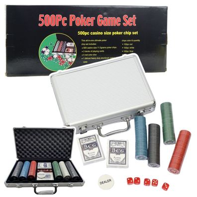 Lean Profi-Poker-Set Aluminiumkoffer 500 El