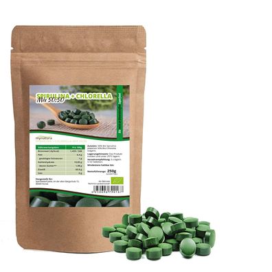 Mynatura Bio Spirulina & Chlorella Algen Tabletten - 250g