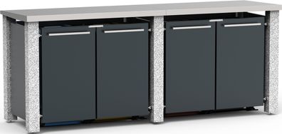 Mülltonnenhaus Typ-SD, 4x 120l, Türfarbe Anthrazit