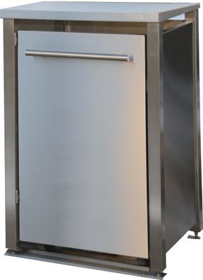 Müllbox Typ-MD, 1x 120l, Türfarbe Edelstahl