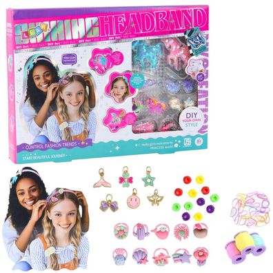 DIY-Kreativset zum Basteln von Einhorn-Stirnbändern mit glänzenden Verzierungen