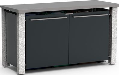 Mülltonnenhaus Typ-SD, 1x 240l + 2x 120l, Türfarbe Anthrazit