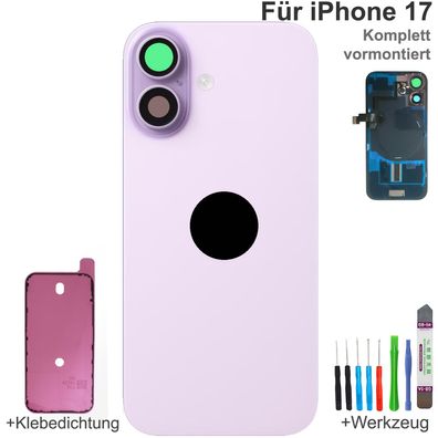 Akkudeckel für iPhone 17 Lavendel Backcover Rückseite Komplett vormontiert mit MagSaf