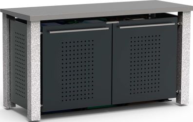 Müllbox Typ-SD, 2x 240l, Türfarbe Anthrazit