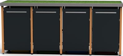 Müllbox Typ-LW, 4x 240l, Türfarbe Anthrazit