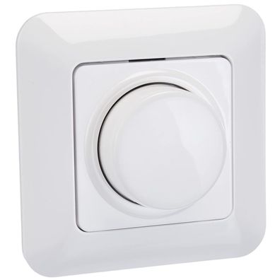 Kopp Dimmer mit Rahmen Drehdimmer Lichtdimmer Dimmschalter Schalter LED Lampen