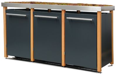Müllbox Typ-LW, 2x 240l + 1x 120l, Türfarbe Anthrazit