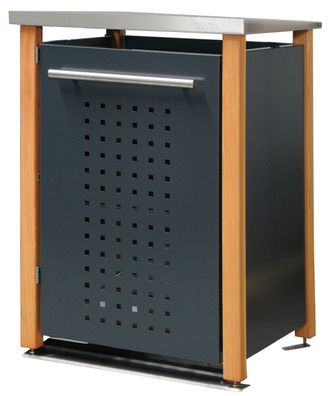 Mülltonnenverkleidung Typ-LD, 1x 120l, Türfarbe Anthrazit