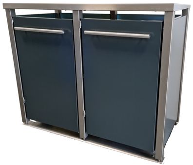 Mülltonnenbox Typ-MD, 2x 240l, Türfarbe Anthrazit