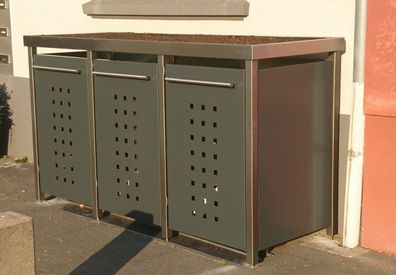 Mülltonnenhaus Typ-MW, 3x 120l, Türfarbe Anthrazit