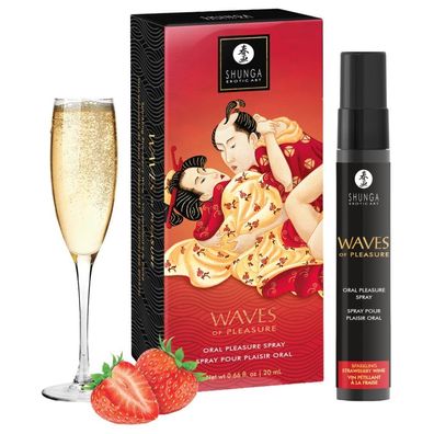 Shunga - Waves Pleasure Spray Oral Seductive Strawberry 20 ml
