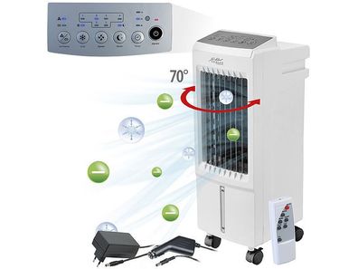 Sichler Aircooler: 3in1-Luftkühler, Luftbefeuchter, Ionisator, 12/230V, 5l, 20W, 250m