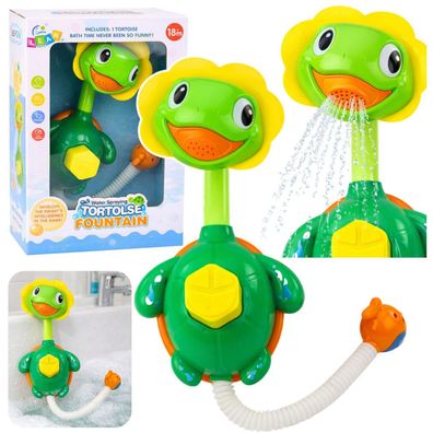 Badespielzeug Schildkröte mit Fischbrunnen, Duschsaugnäpfe