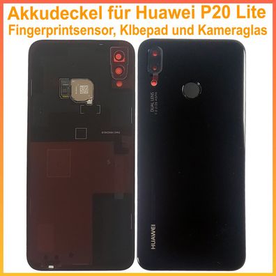 Original Huawei Backcover für Huawei P20 Lite Akkudeckel inkl. Klebepad, Kameraglas u