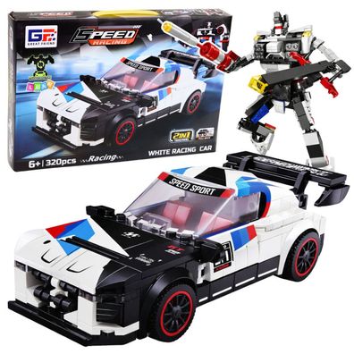 Bausteine ​ #8203; portwagen Roboter 2in1 Weiß 320 Stück