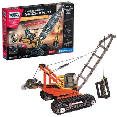 Wissenschaftlicher Spaß Mechaniklabor Raupenkran Clementoni 50402