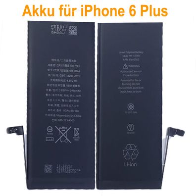 Akku Für iPhone 6 Plus 2915 mAh Handy Accu Batterie Battery ersetzt 616-0765