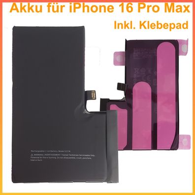 Ersatz Akku für iPhone 16 Pro Max Batterie Akku Battery 4685mAh 661-44954