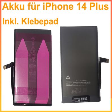 Ersatz Akku für iPhone 14 Plus Batterie Akku Battery A2850 4446 mAh