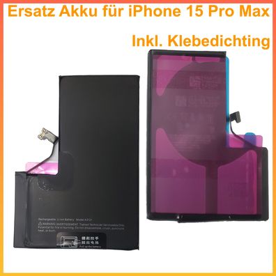 Ersatz Akku für iPhone 15 Pro Max Batterie Akku Battery A3121 4521 mAh