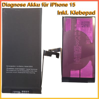 Diagnose Akku für iPhone 15 ohne Fehlermeldung ohne Löten 100% Kapazität A3018