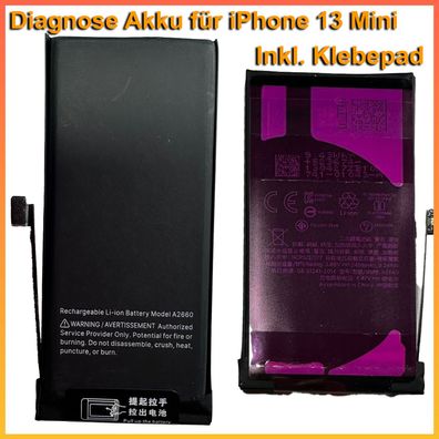 Diagnose Akku für iPhone 13 Mini ohne Fehlermeldung ohne Löten 100% Kapazität A2660