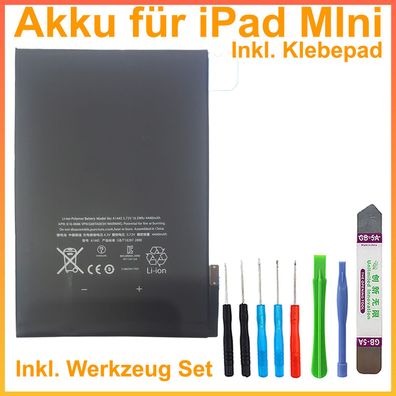 HIgh Capacity 4440mAh Akku für iPad Mini A1432 A1445 A1454 ersetzt A1445 Batterie Bat