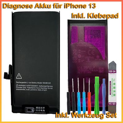 Diagnose Akku für iPhone 13 ohne Fehlermeldung ohne Löten 100% Kapazität A2655 + TOOL
