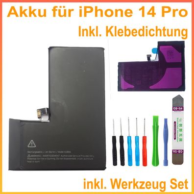 Ersatz Akku für iPhone 14 Pro Batterie Akku Battery A2866 3283 mAh + Werkzeug