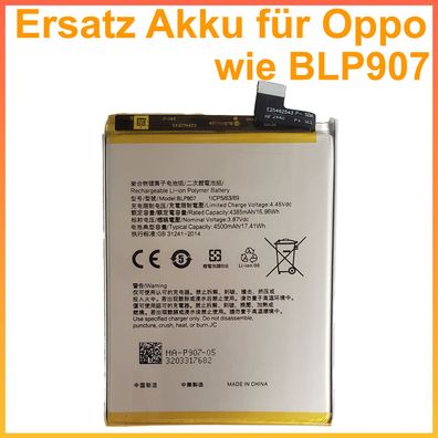 Ersatz Akku für Oppo F21 Pro / F21s Pro / Reno 7 4G / Reno 8 / 8 Lite 5G Batterie Bat