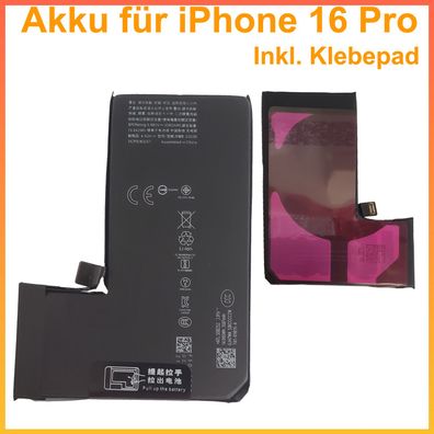 Ersatz Akku für iPhone 16 Pro Batterie Akku Battery 3582mAh 661-42720