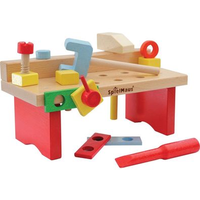 Vedes SpielMaus Holz Werkbank 15 teilig, 29 x 14 x 13 cm
