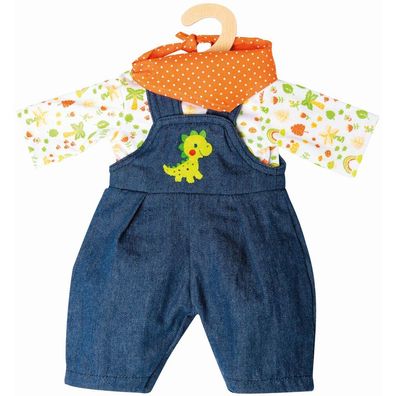 Heless Puppen Latzhose Dino, 3 teilig, Gr. 35 45 cm