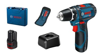 Bosch Professional GSR 12V-15 -Akku-Bohrmaschine 12 V inkl. 2. Akku, inkl. Koffer (06