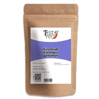 Tasty Pott Kieselgur (Diatomeen) – Natürliches Silizium-Mineral - im Beutel