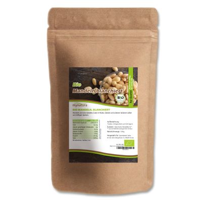Blanchierte Bio Mandelkerne von Mynatura - 1 kg