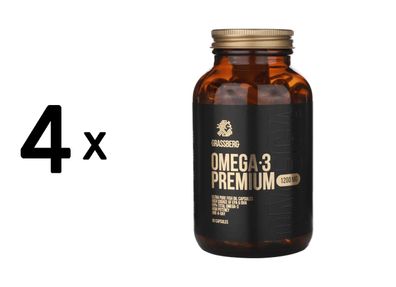 4 x Grassberg Omega-3 Premium 1200mg (90 caps)