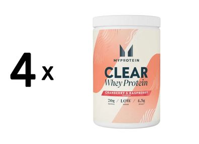 4 x Myprotein Clear Whey Protein (488g) Raspberry Lemonade