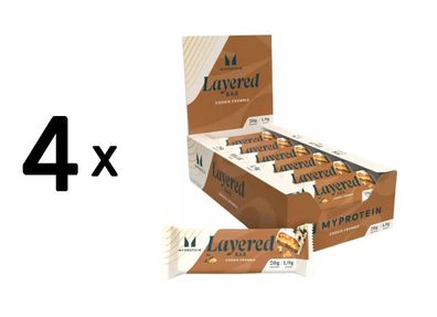 4 x Myprotein Layered Bars (12x60g) Cookie Crumble