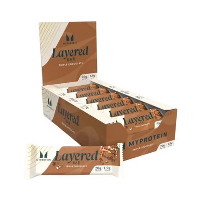 Myprotein Layered Bars (12x60g) Triple Chocolate Fudge