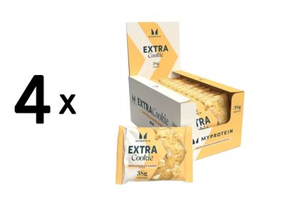 4 x Myprotein Max Protein Cookie (12x75g) White Chocolate Almond