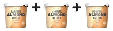 3 x Myprotein Natural Almond Butter (1000g) Crunchy