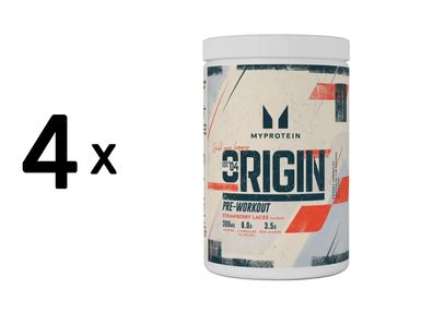 4 x Myprotein Origin Pre-Workout (30 serv) Strawberry Laces