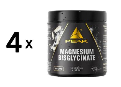 4 x Peak Magnesium Bisglycinate (120 Caps)