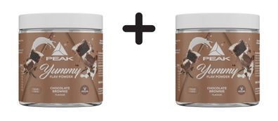 2 x Peak Yummy Flav Powder (100g) Chocolate Brownie