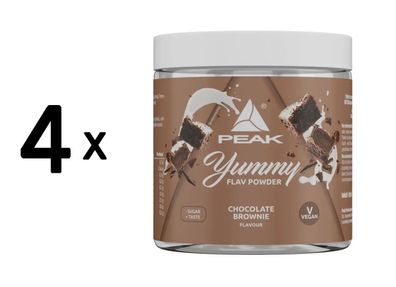 4 x Peak Yummy Flav Powder (100g) Chocolate Brownie