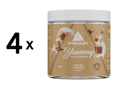 4 x Peak Yummy Flav Powder (100g) Salted Caramel