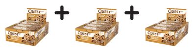 3 x Quest Nutrition Quest Bars (12x60g) Chocolate Chip Cookie Dough