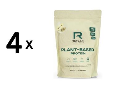 4 x Reflex Nutrition Plant Protein (600g) Vanilla Bean