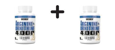 2 x Weider Arginine + Ornithine 4000 (180 Caps)